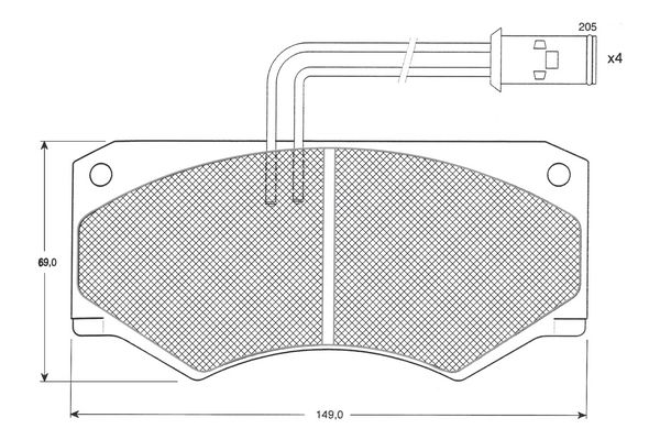 PROCODIS FRANCE Piduriklotsi komplekt,ketaspidur PF1236